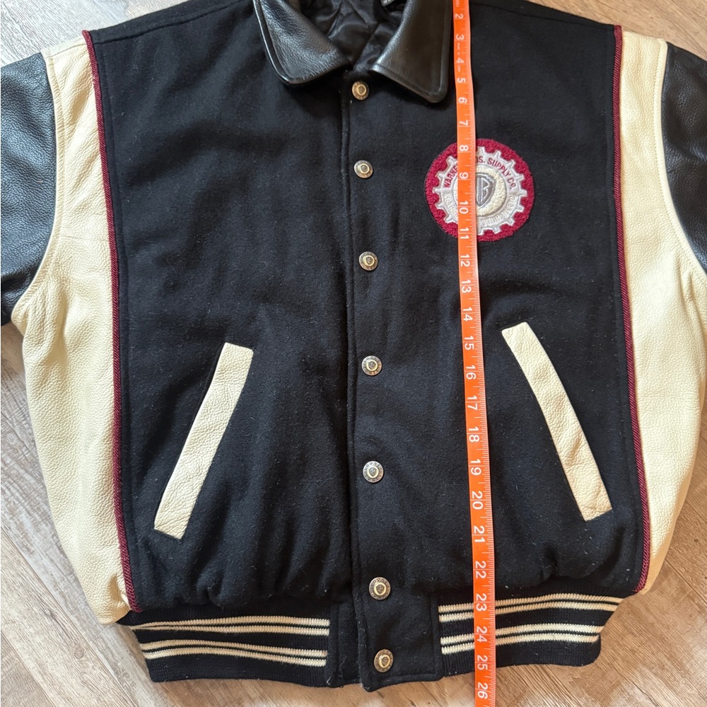Warner Bros. Black and Tan Varsity Jacket size S - Picture 4 of 14